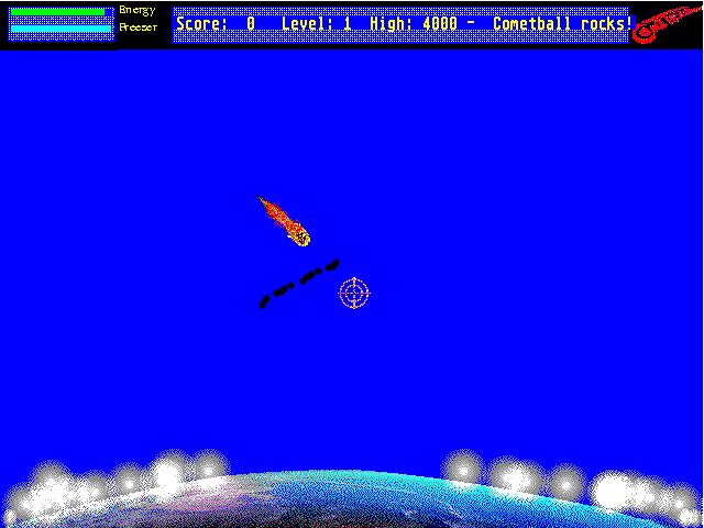 Cometball atari screenshot