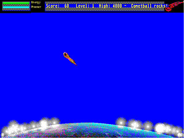 Cometball atari screenshot