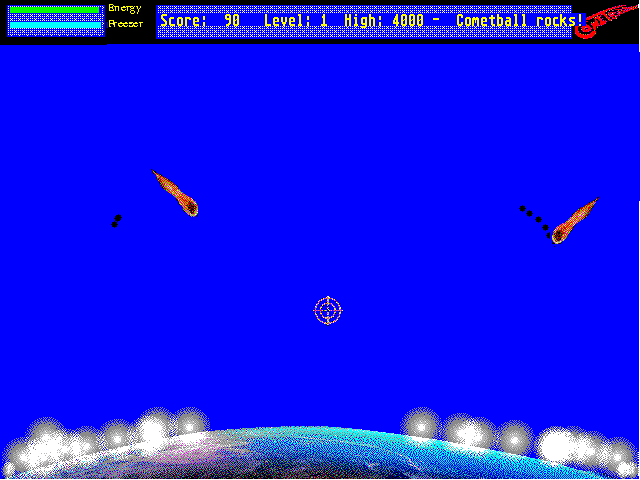 Cometball atari screenshot