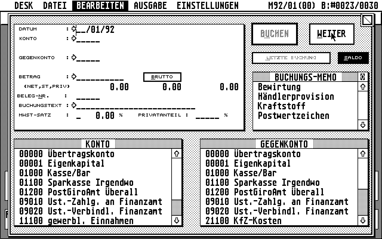 Comptable ST Plus atari screenshot