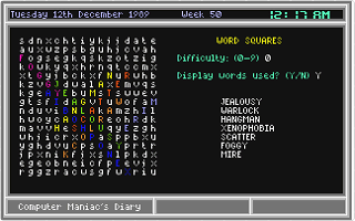 Computer Maniacs Diary 1989 atari screenshot
