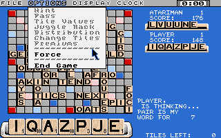 Computer Scrabble atari screenshot