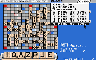 Computer Scrabble atari screenshot