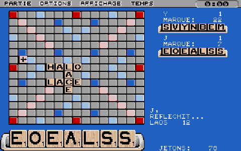 Computer Scrabble de Luxe atari screenshot