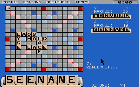 Computer Scrabble de Luxe atari screenshot