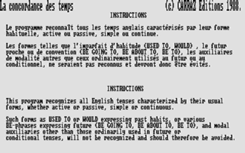 Concordance des Temps (La) - Anglais 12-20 ans atari screenshot