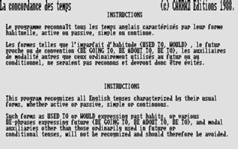 Concordance des Temps - Anglais - 12-20 Ans (La) atari screenshot