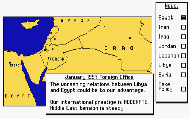 Conflict - The Middle East Simulation atari screenshot