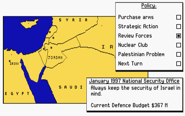 Conflict - The Middle East Simulation atari screenshot