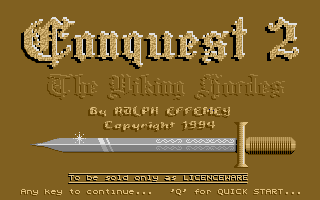 Conquest II - The Viking Hordes — screenshot 1