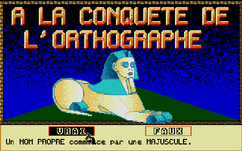 Conquête de L'Ortographe (À la) - CM1 / CM2 atari screenshot