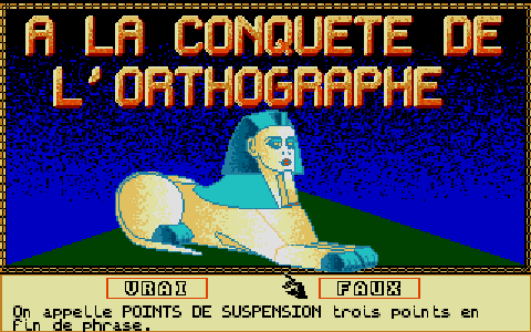 Conquête de L'Ortographe (À la) - CM1 / CM2 atari screenshot