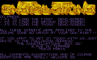 Constellations Demo atari screenshot