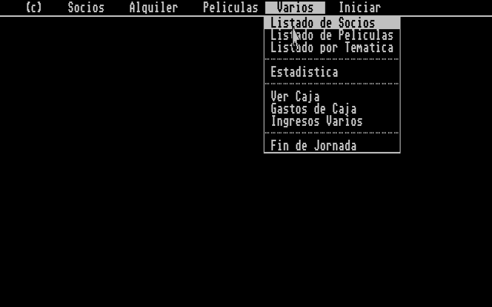 Control de Video-Club atari screenshot