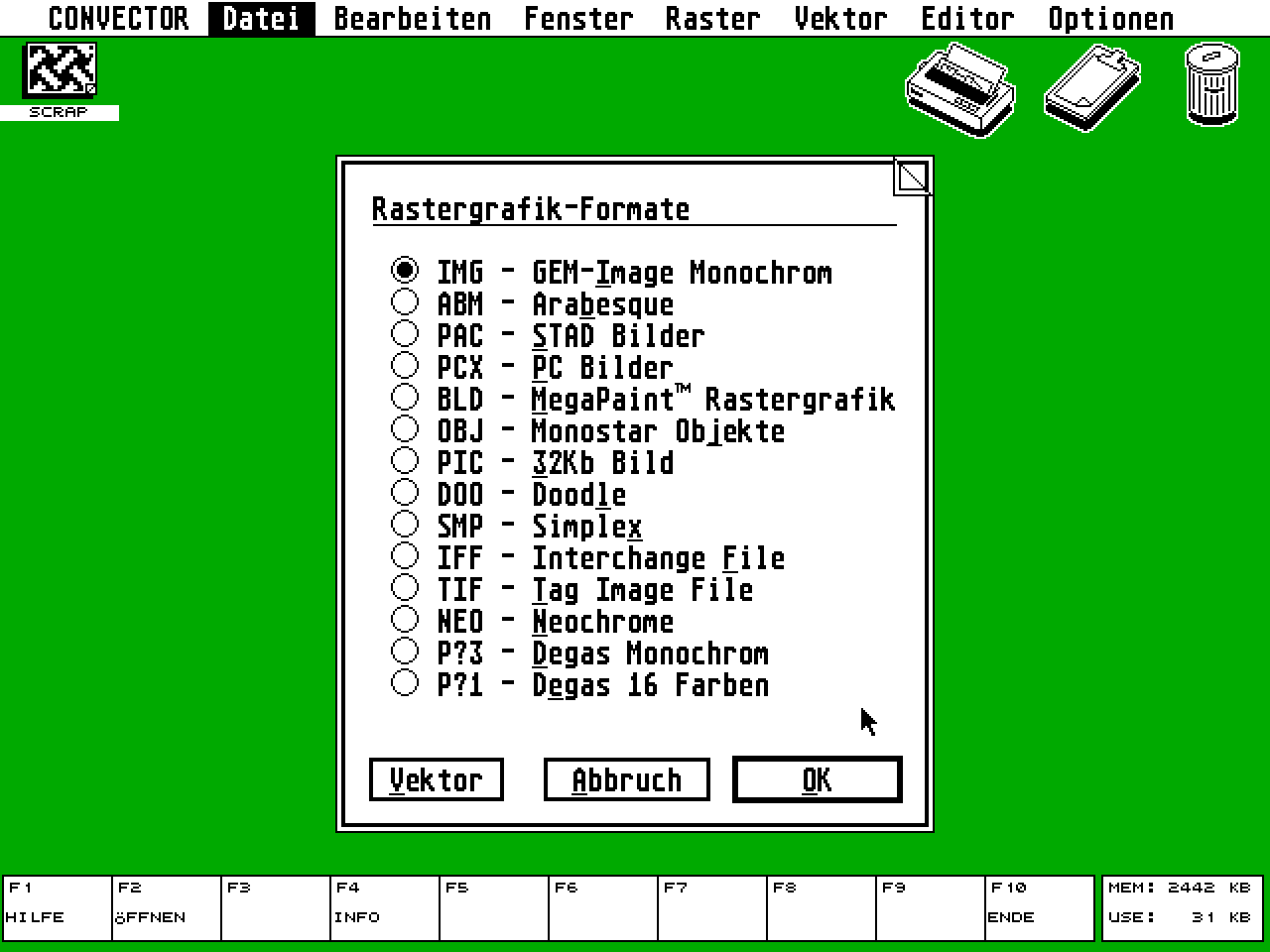 Convector Zwei atari screenshot