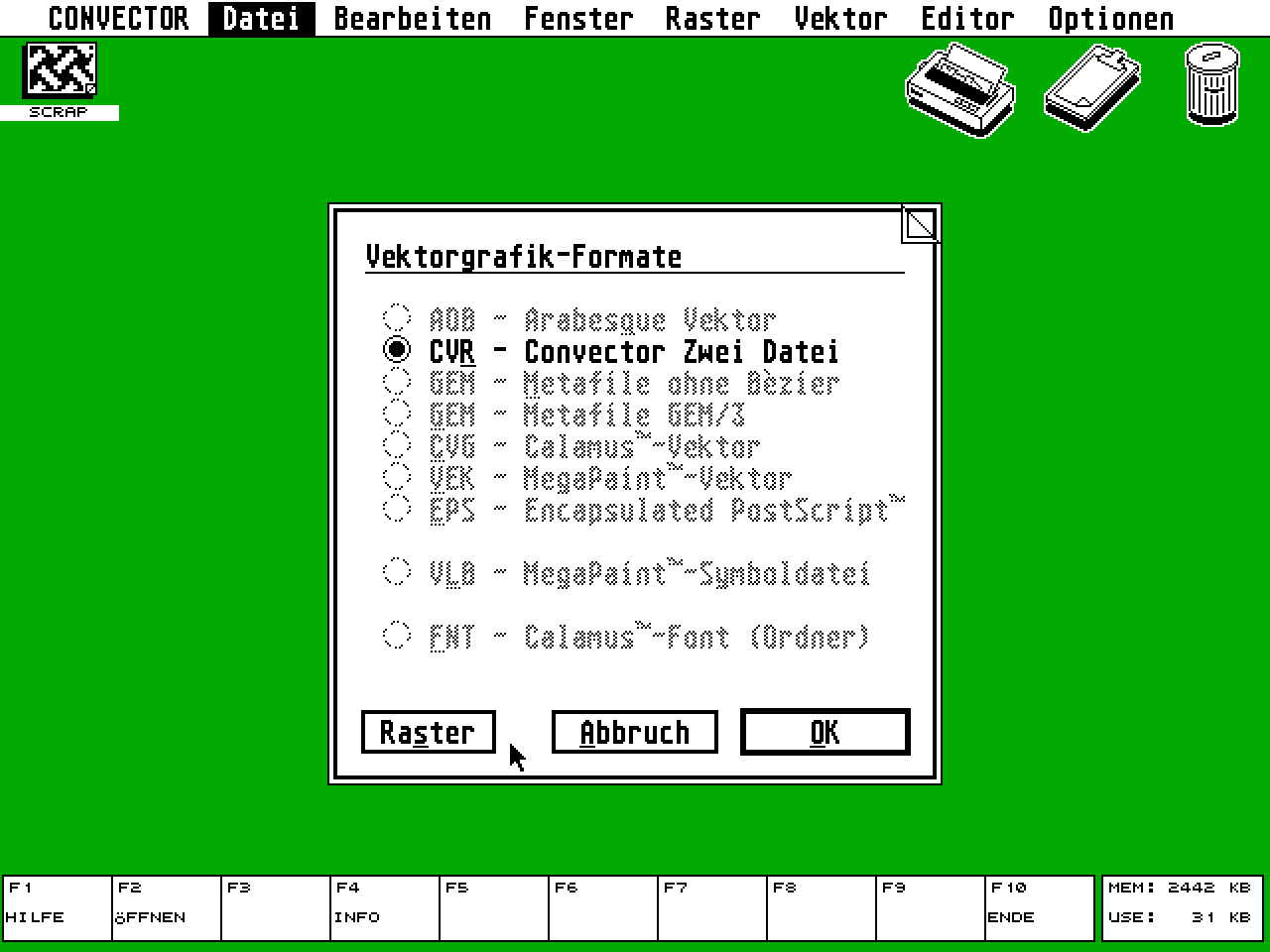 Convector Zwei atari screenshot