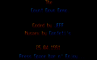 Count Down Demo atari screenshot