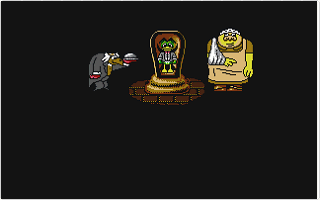 Count Duckula in No Sax Please, we're Egyptian atari screenshot