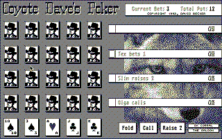 Coyote Dave's Poker atari screenshot