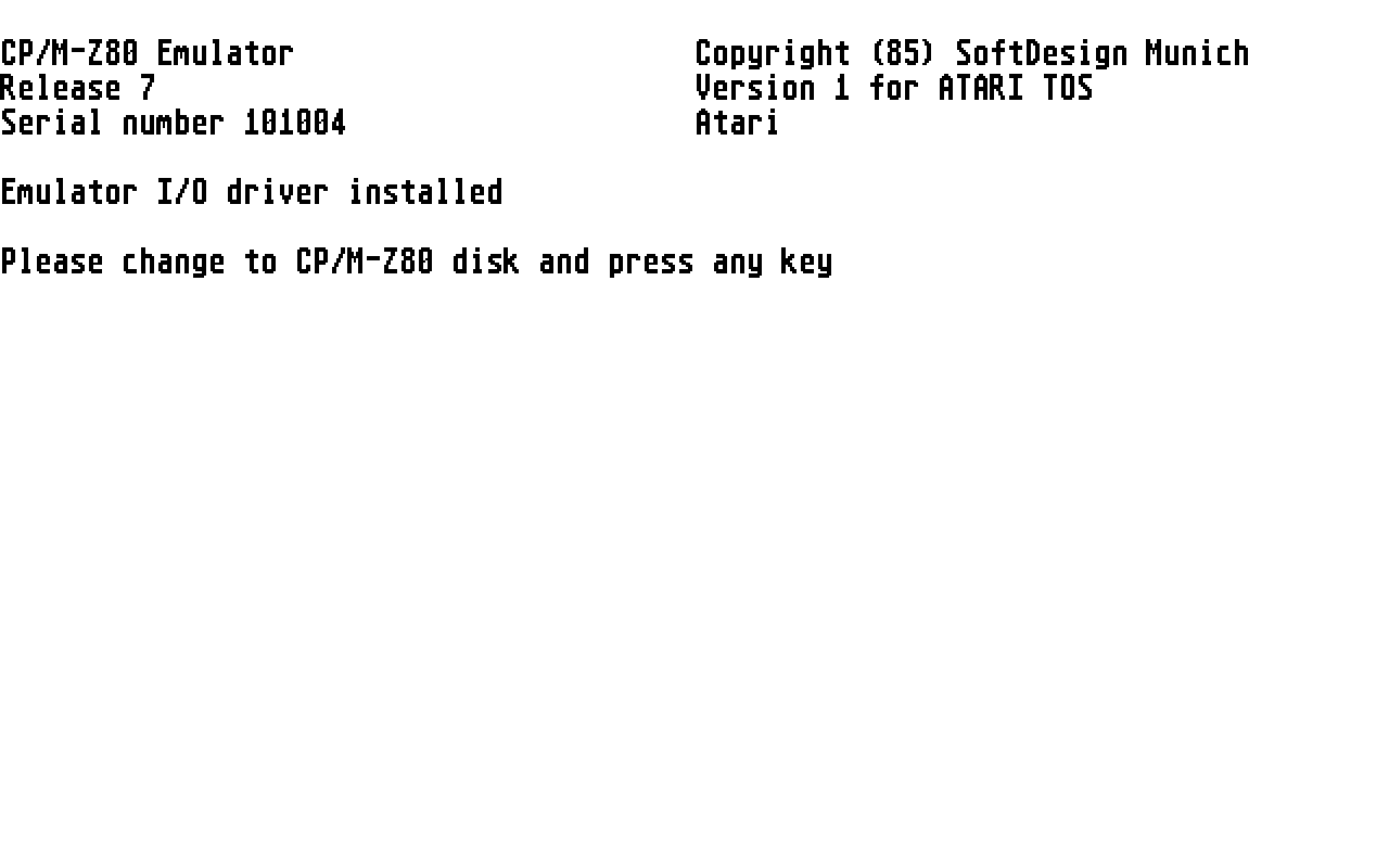 CP/M Emulator — screenshot 1