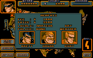 Crazy Cars III atari screenshot
