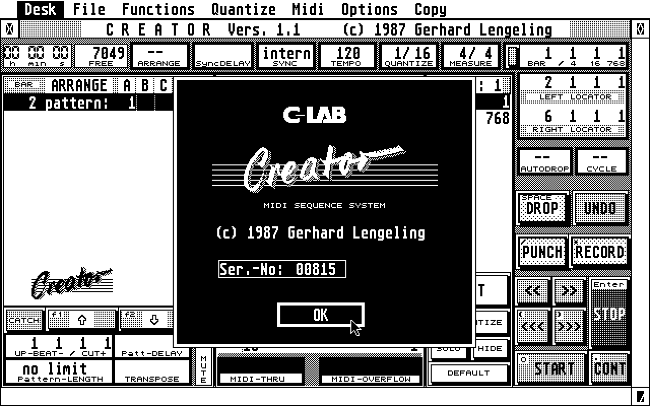 Creator atari screenshot