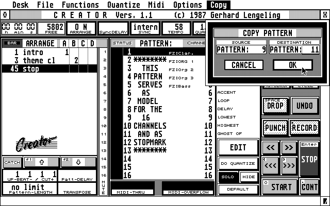 Creator atari screenshot