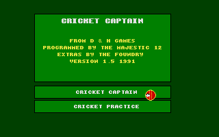 Cricket Captain atari screenshot