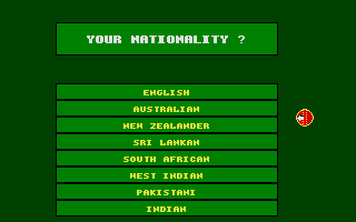 Cricket Captain atari screenshot