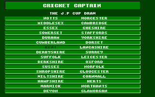 Cricket Captain atari screenshot