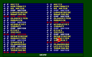 Cricket Captain atari screenshot