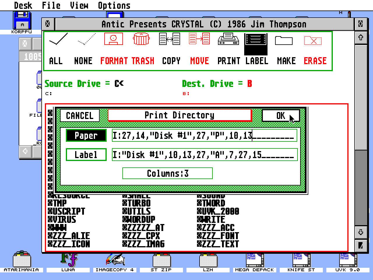 Crystal atari screenshot