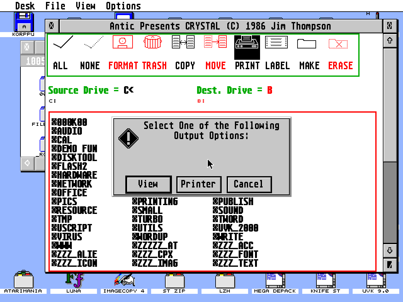 Crystal atari screenshot