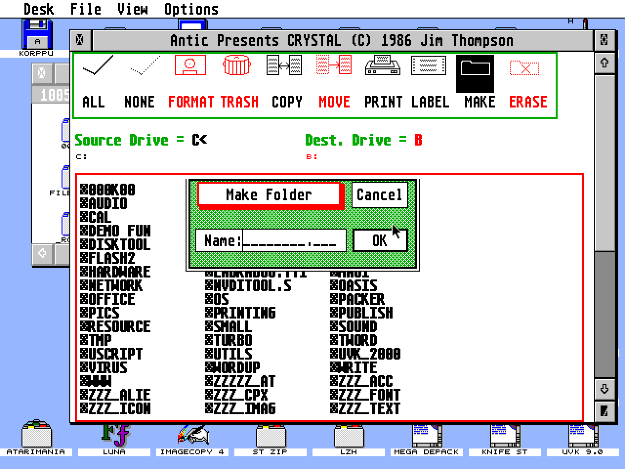 Crystal atari screenshot