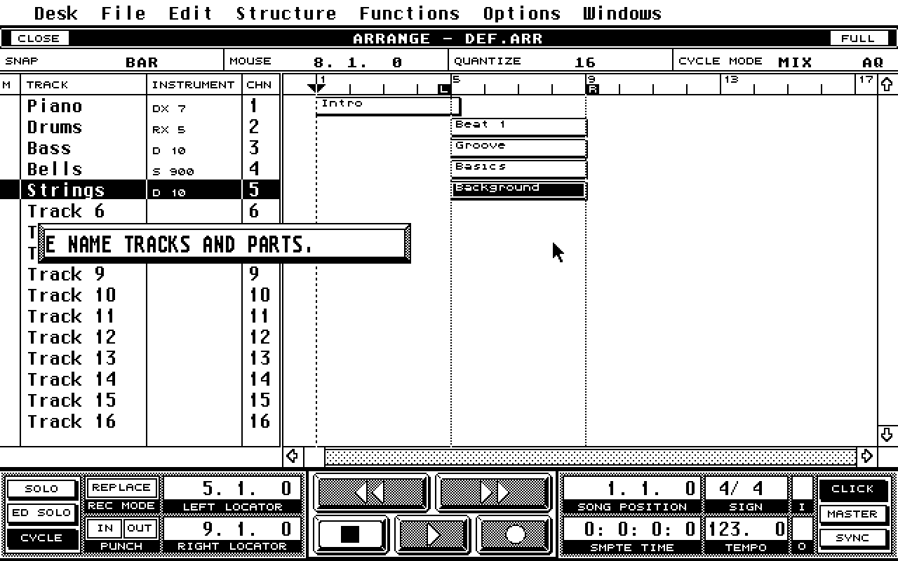 Cubase atari screenshot