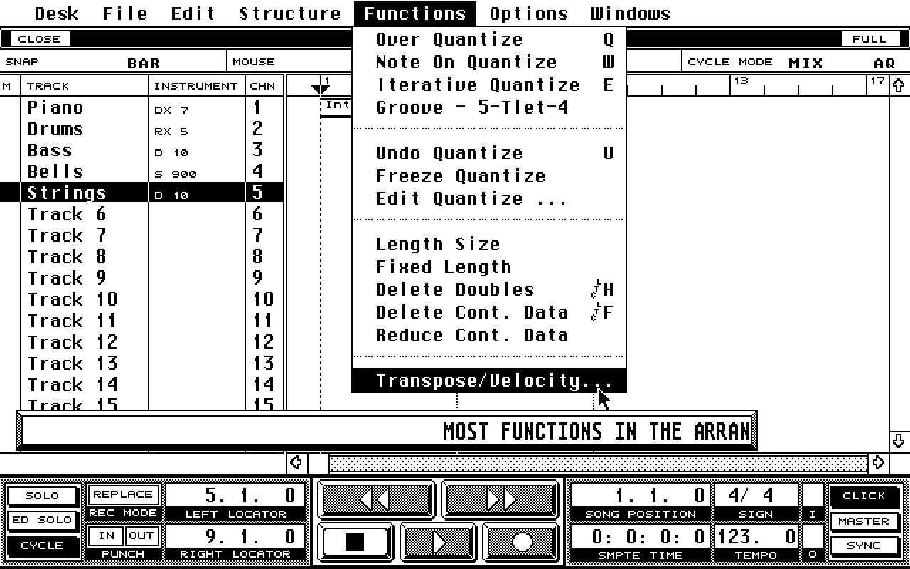 Cubase atari screenshot