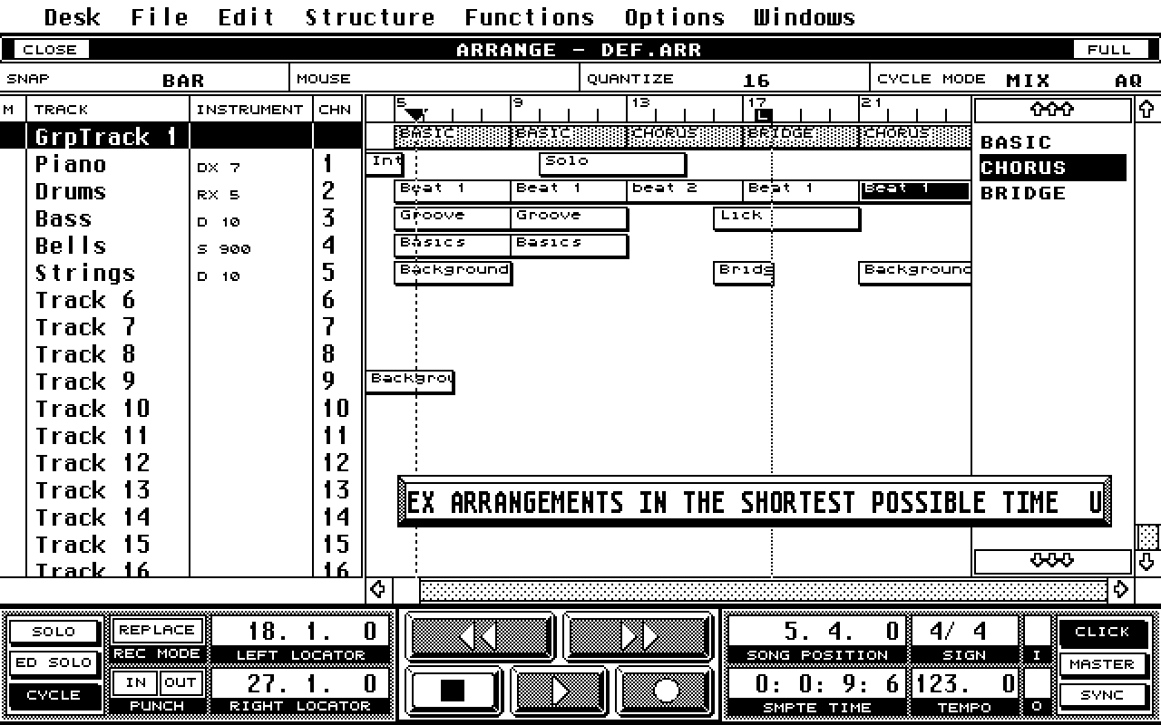 Cubase atari screenshot