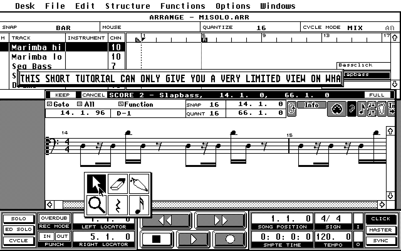 Cubase atari screenshot