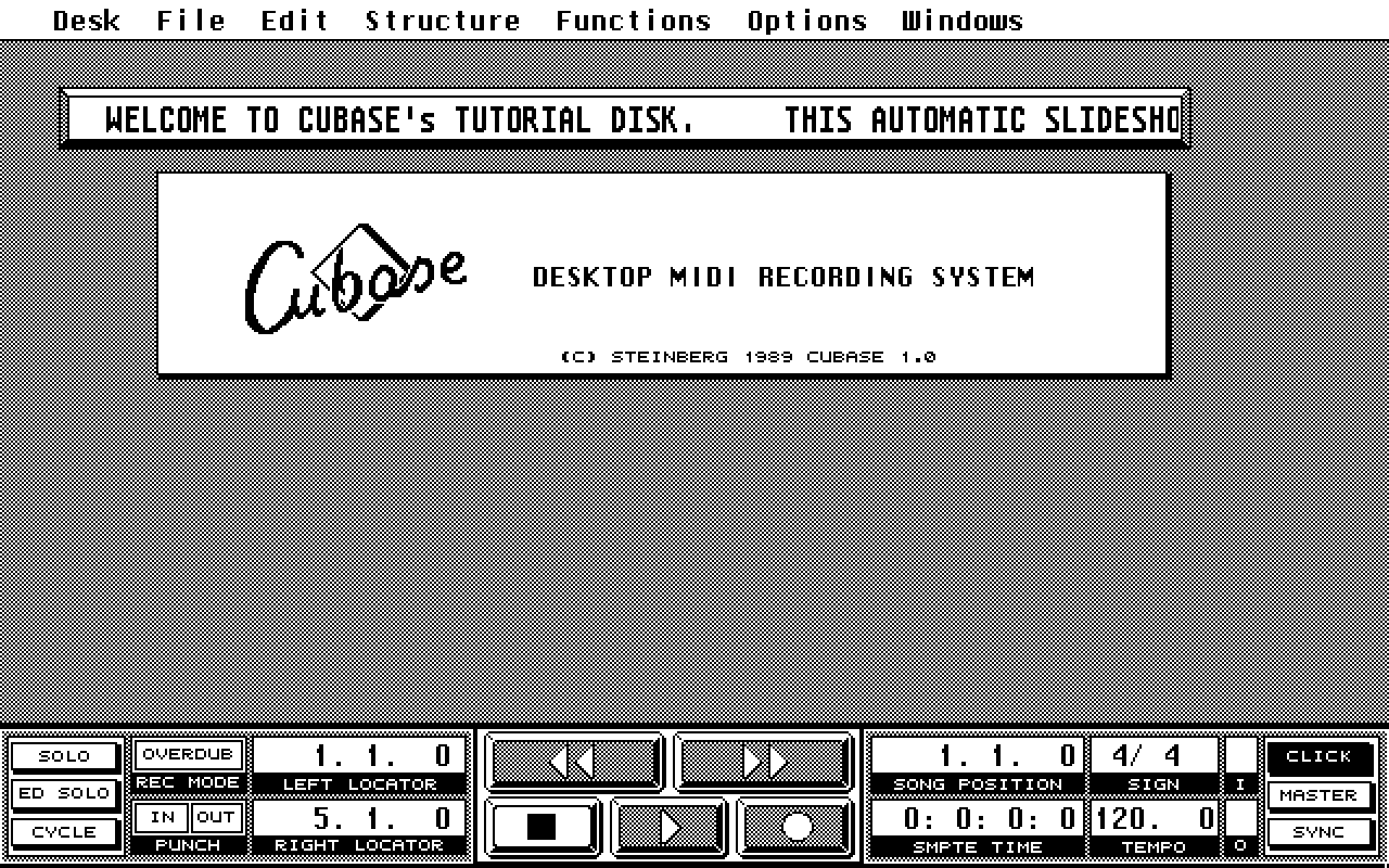 Cubase atari screenshot