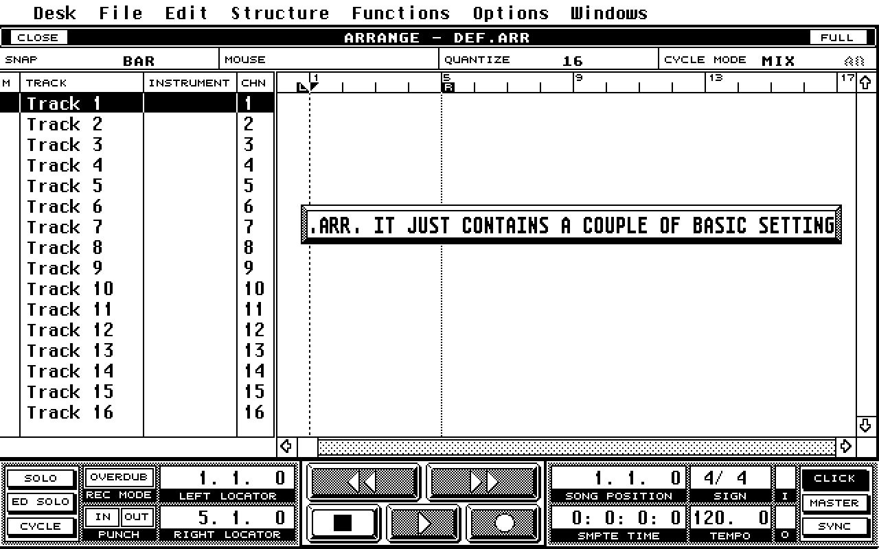 Cubase atari screenshot