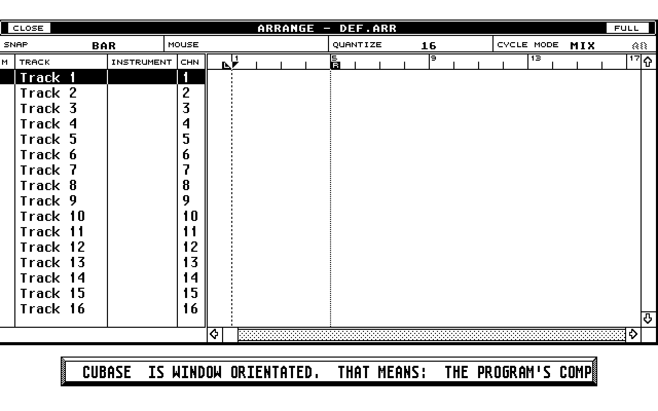 Cubase atari screenshot