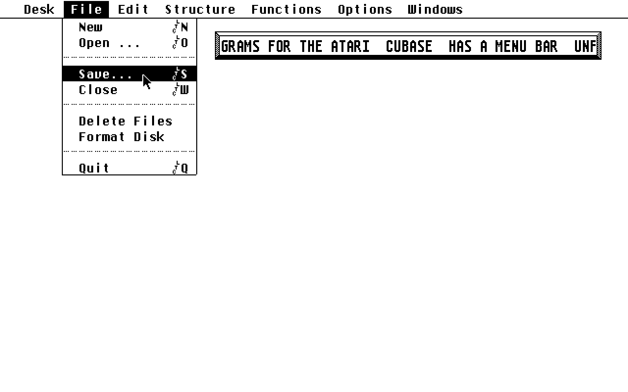 Cubase atari screenshot