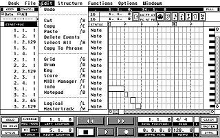 Cubase atari screenshot