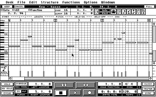 Cubase atari screenshot