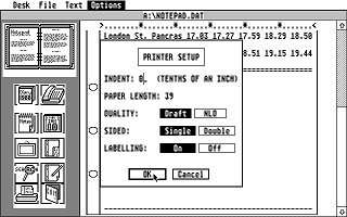 Daatafax atari screenshot