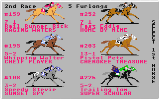 Daily Double Horse Racing atari screenshot