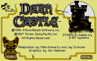 Dark Castle atari screenshot