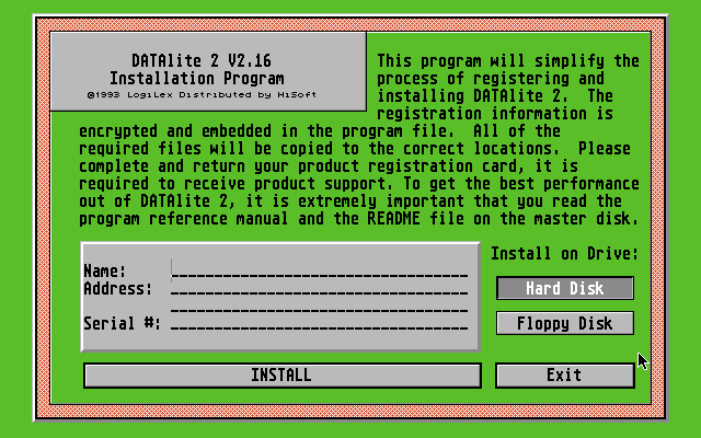 DATAlite atari screenshot