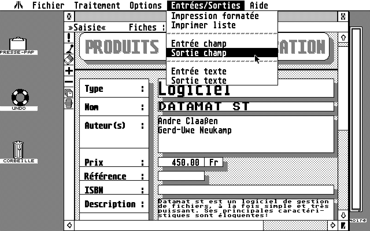 Datamat ST atari screenshot