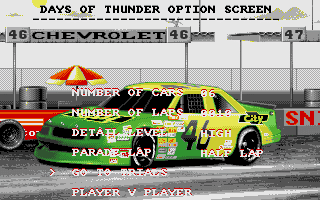 Days of Thunder atari screenshot